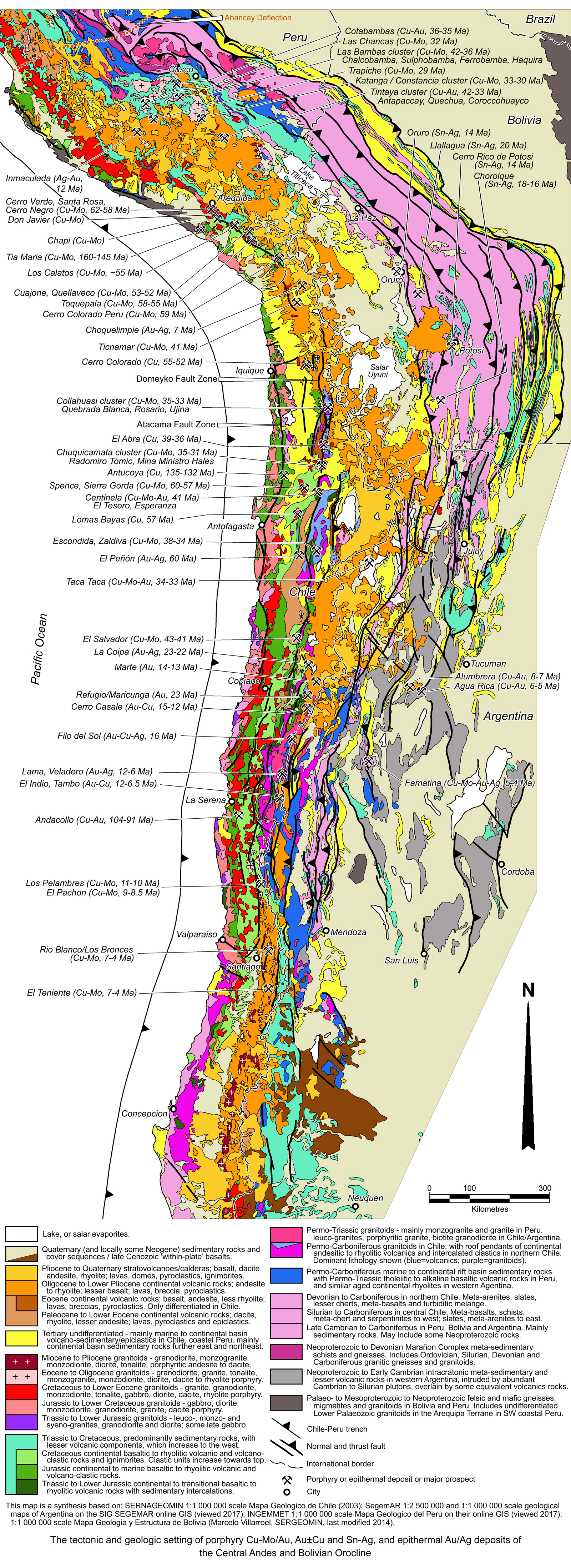 Central Andes geology