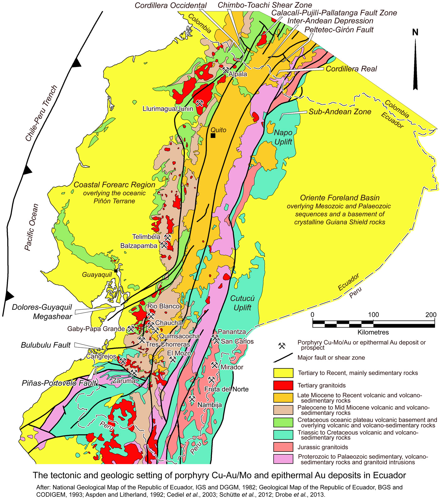 Ecuador geology and deposits