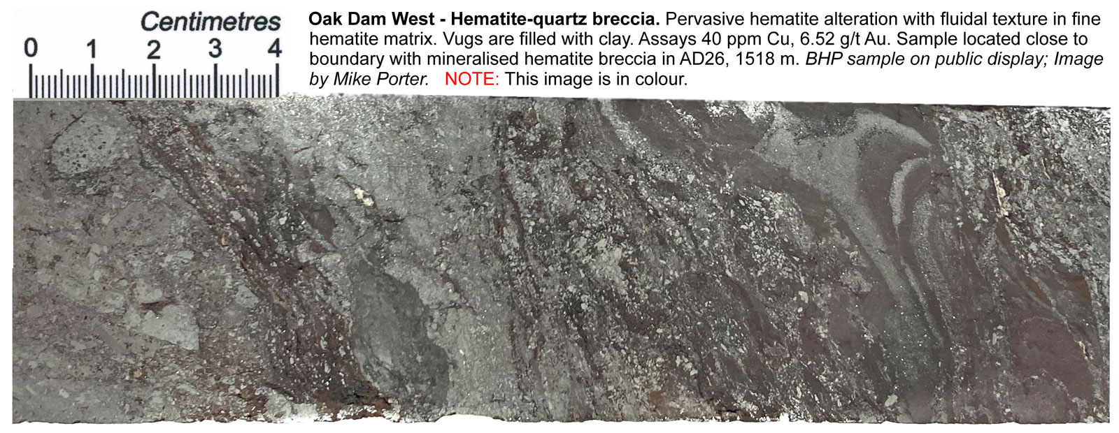 Oak Dam West Hematite-quartz breccia